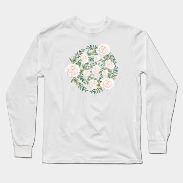 Vintage Watercolor Flowers Long Sleeve T-Shirt by NatureMagick